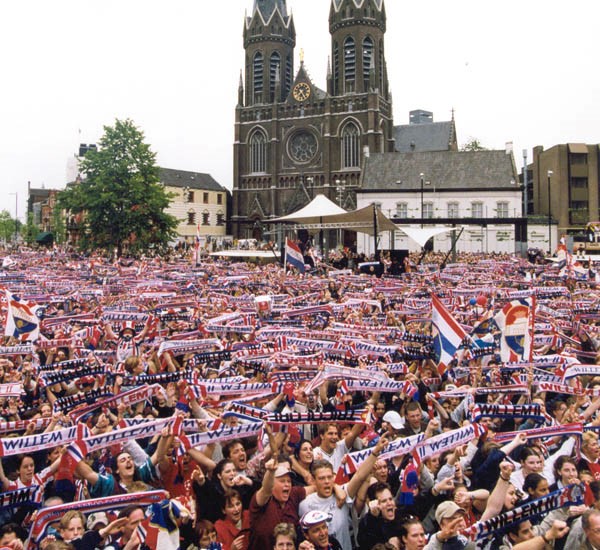 Heuvel na huldiging Europees voetbal