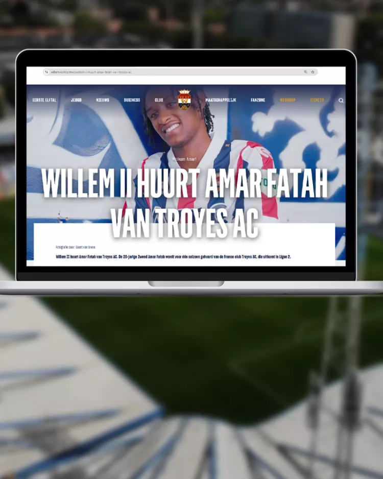 Stem op Willem II als Website van het Jaar